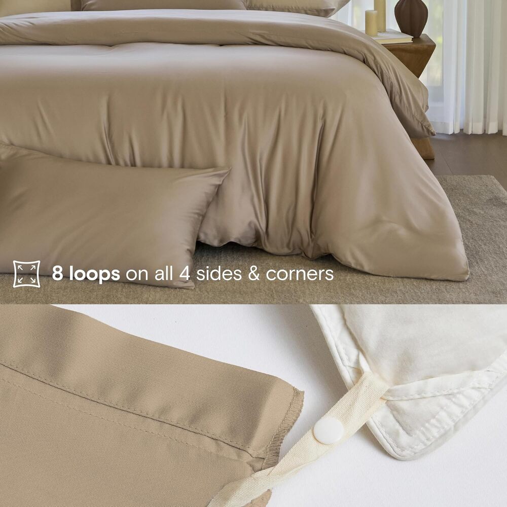 NWT Sijo DOZ Duvet Cover 2PC Set and 1 Sham Dune, King/Cal King